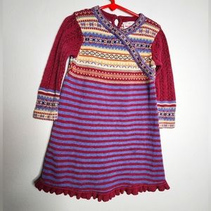 Hanna Andersson Multicolor Striped Knit Dress